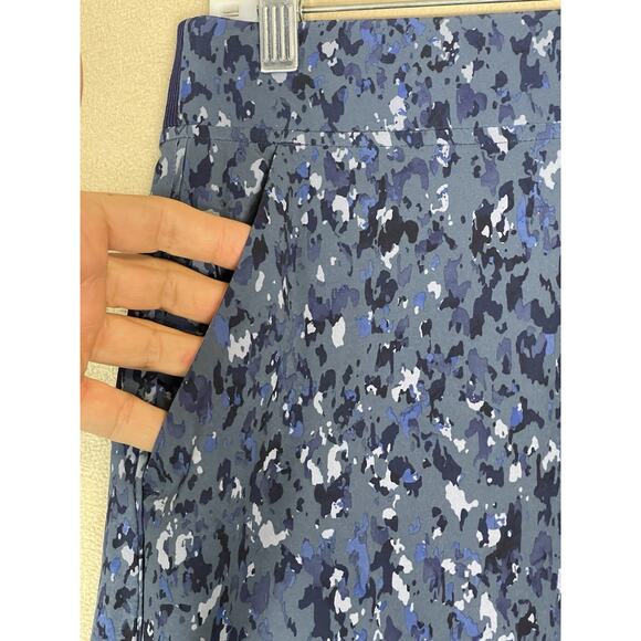 Athleta‎ Pants Womens 6 Blue Brooklyn Ankle Elastic Waist Slit Ham Lightweight - Picture 8 of 13